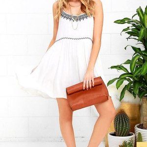 Lulu's Boho Mini Banded Dress Braided Medium